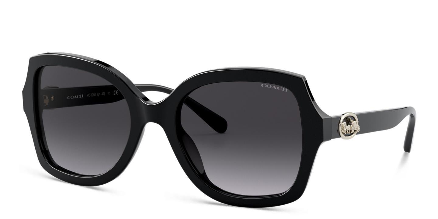 Coach Square Sunglasses in Black – Product Photo 1
