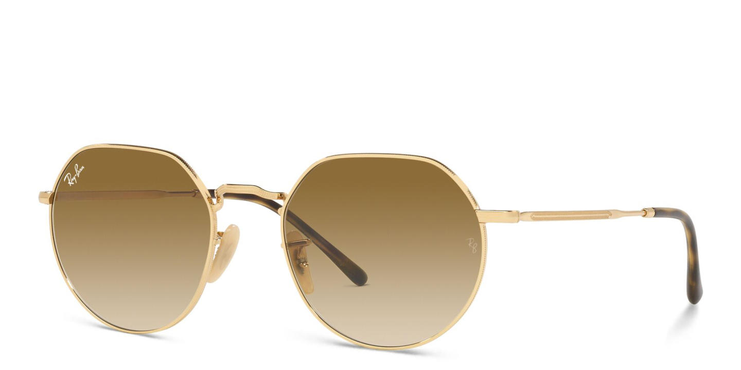 Ray-Ban Jack Unisex Irregular Sunglasses in Gold – Product Photo 2