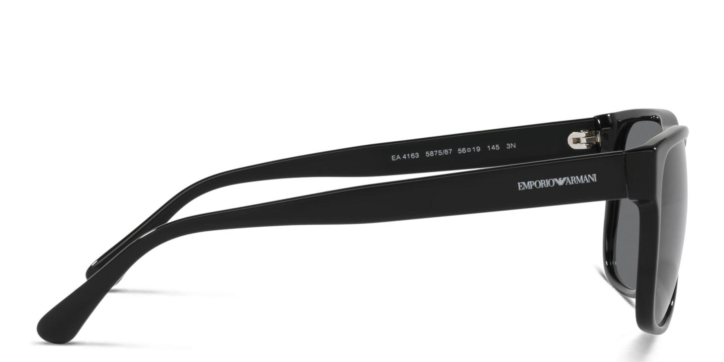 Emporio Armani Square Sunglasses in Shiny Black – Product Photo 2