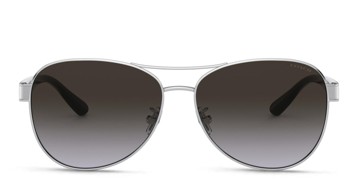 Coach Aviator Sunglasses in Silver – Product Photo 0