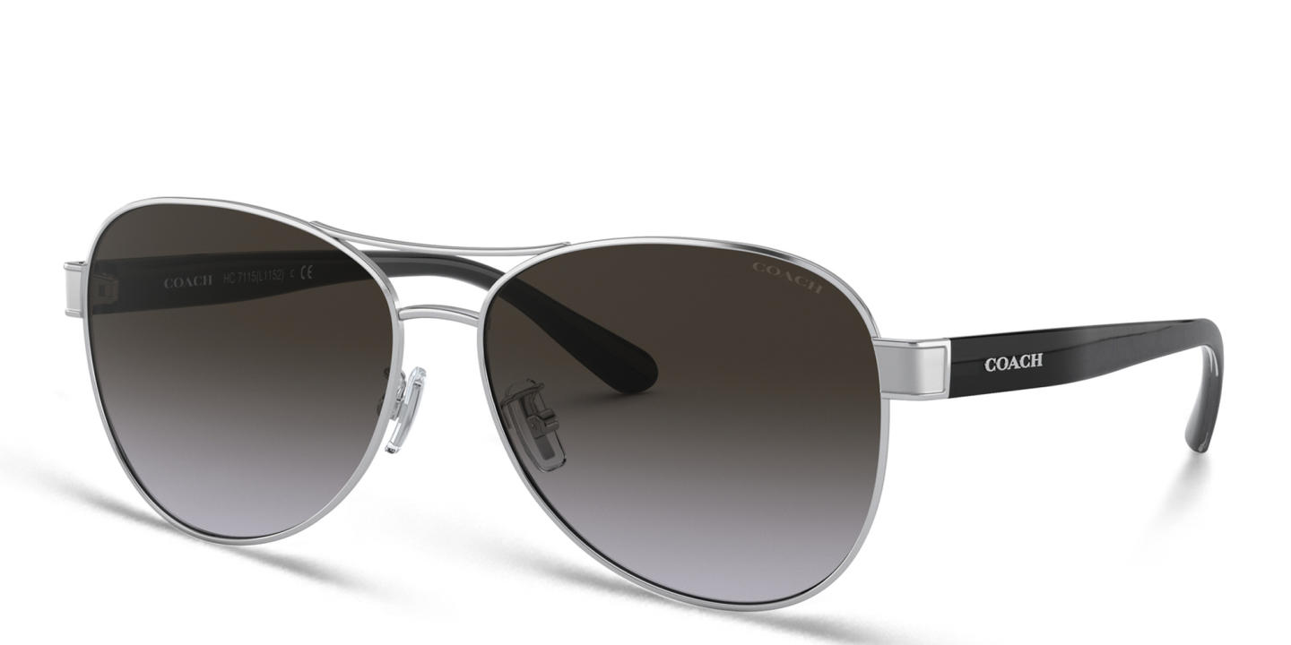 Coach Aviator Sunglasses in Silver – Product Photo 1