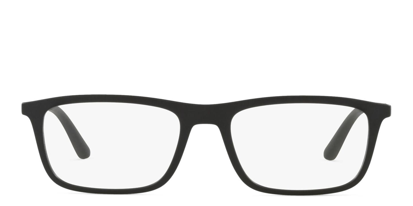 Emporio Armani Rectangle Eyeglasses in Matte Black – Product Photo 0