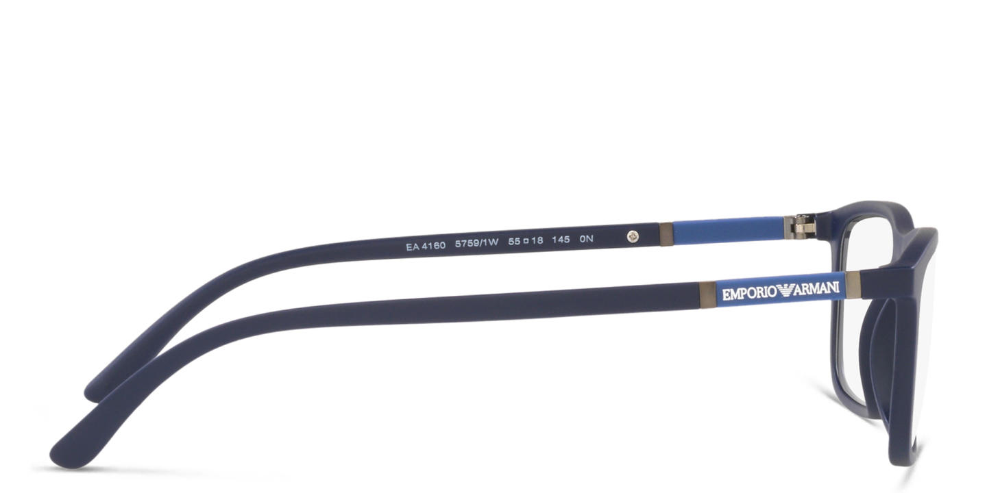 Emporio Armani Rectangle Eyeglasses in Blue – Product Photo 2