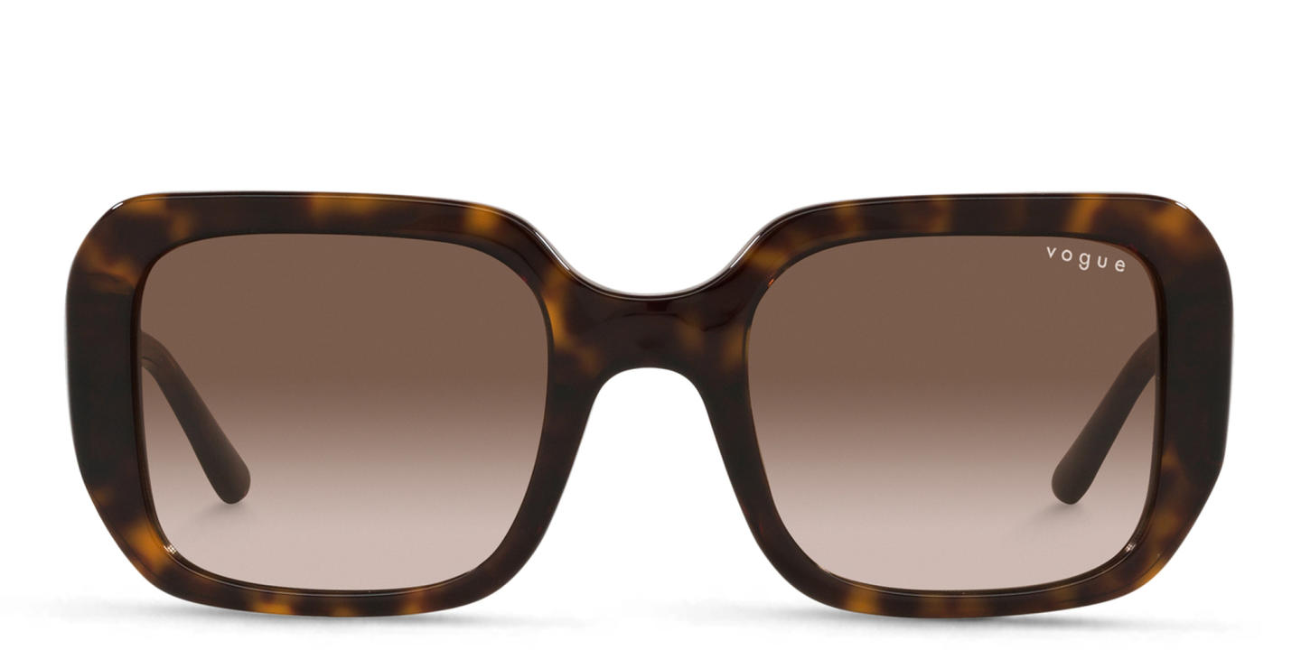 Vogue Eyewear Oversized Rectangle Sunglasses in Havana – Product Photo 0