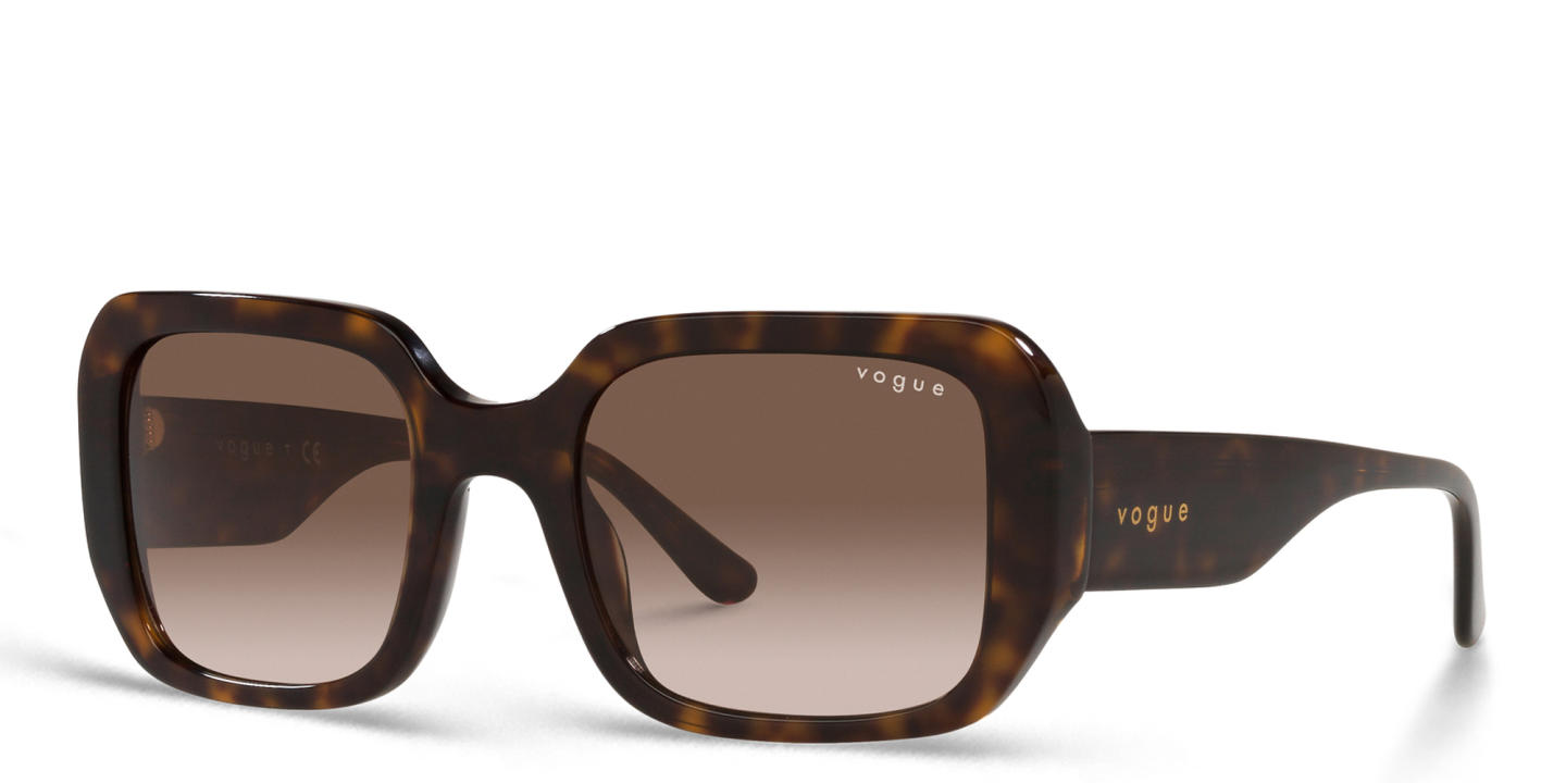 Vogue Eyewear Oversized Rectangle Sunglasses in Havana – Product Photo 1
