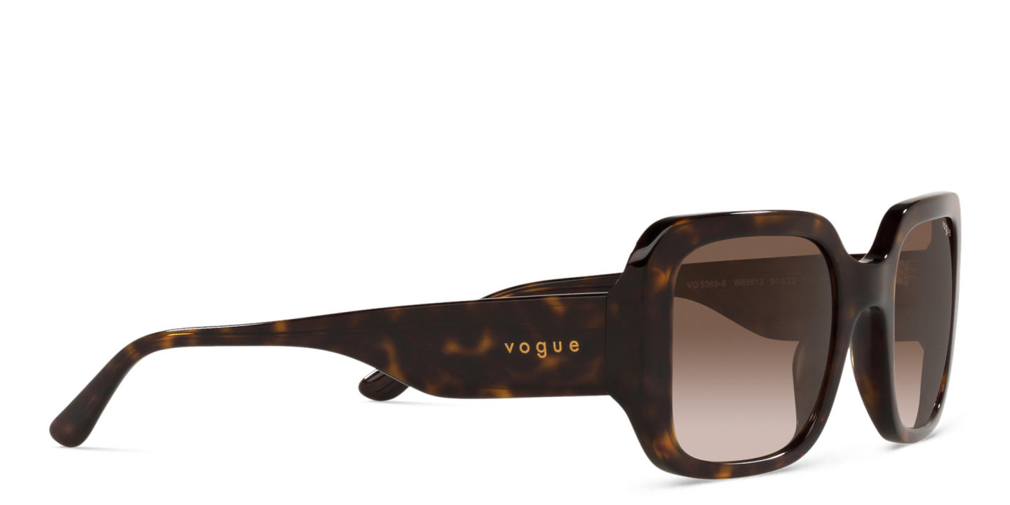 Vogue Eyewear Oversized Rectangle Sunglasses in Havana – Product Photo 3