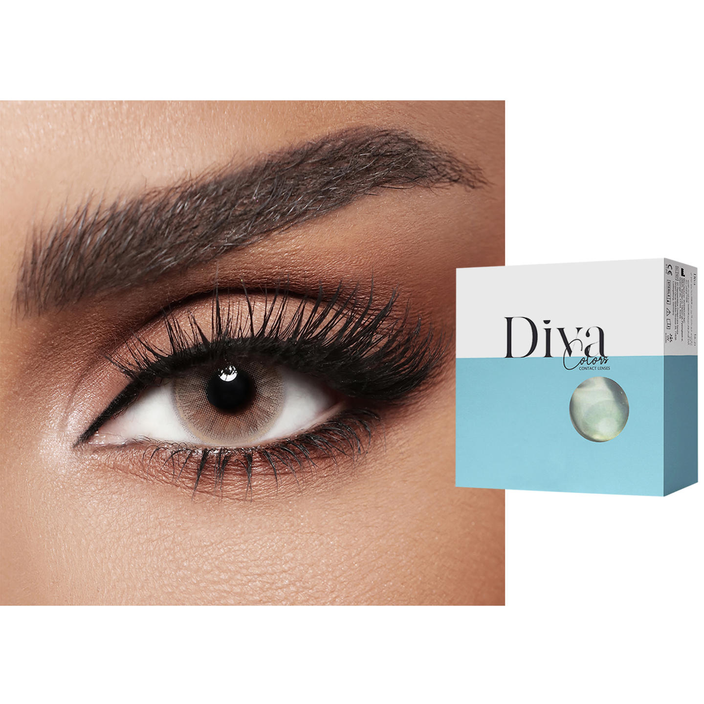 DIVA Monthly Color Contact Lenses in Clay – Product Photo 0