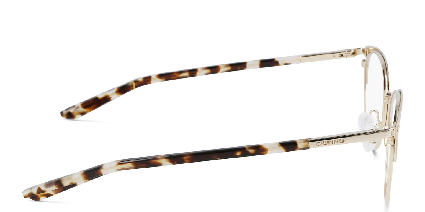 Calvin Klein Round Eyeglasses in Beige – Product Photo 2