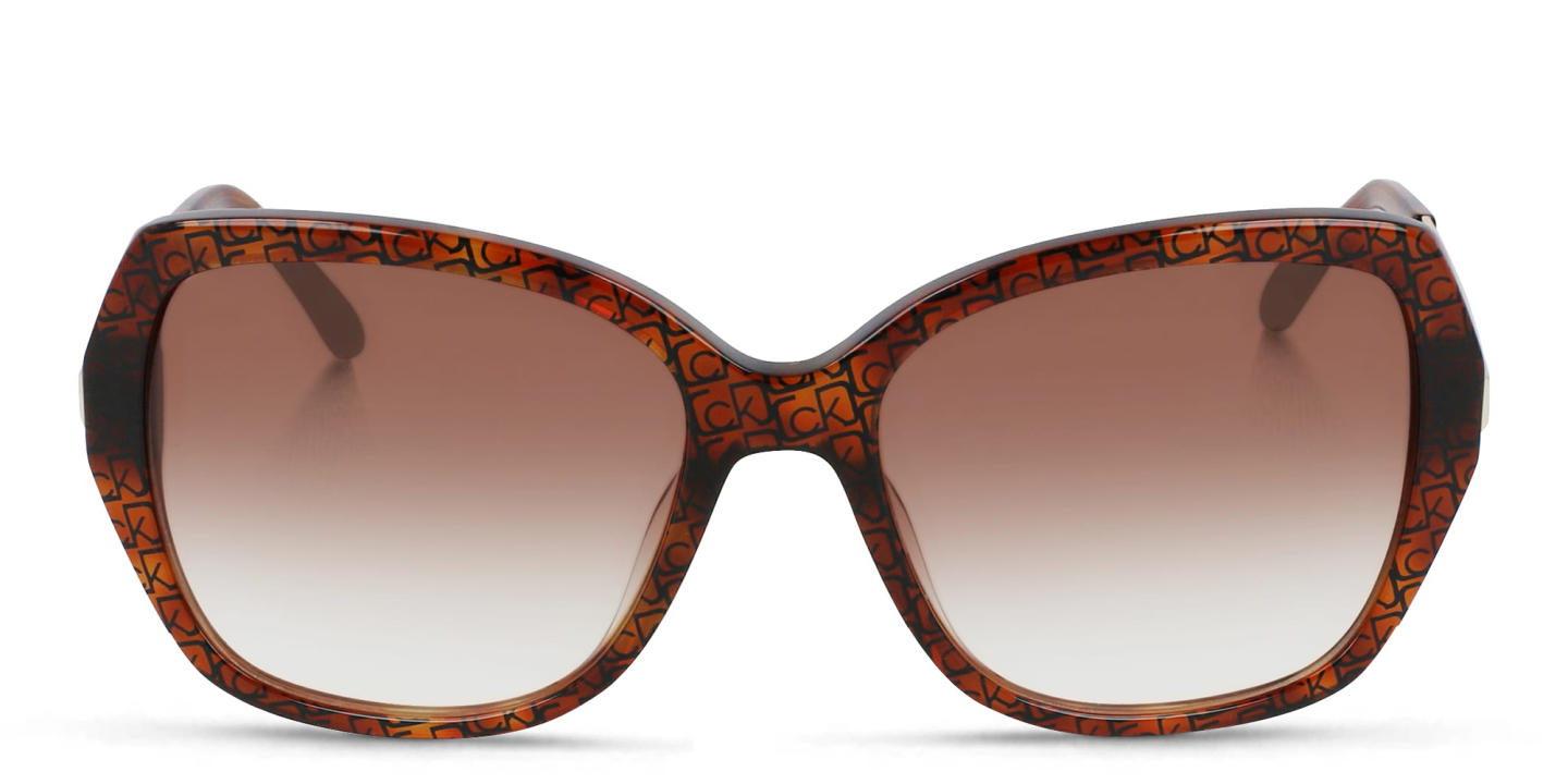 Calvin Klein Square Sunglasses in Tortoise – Product Photo 0