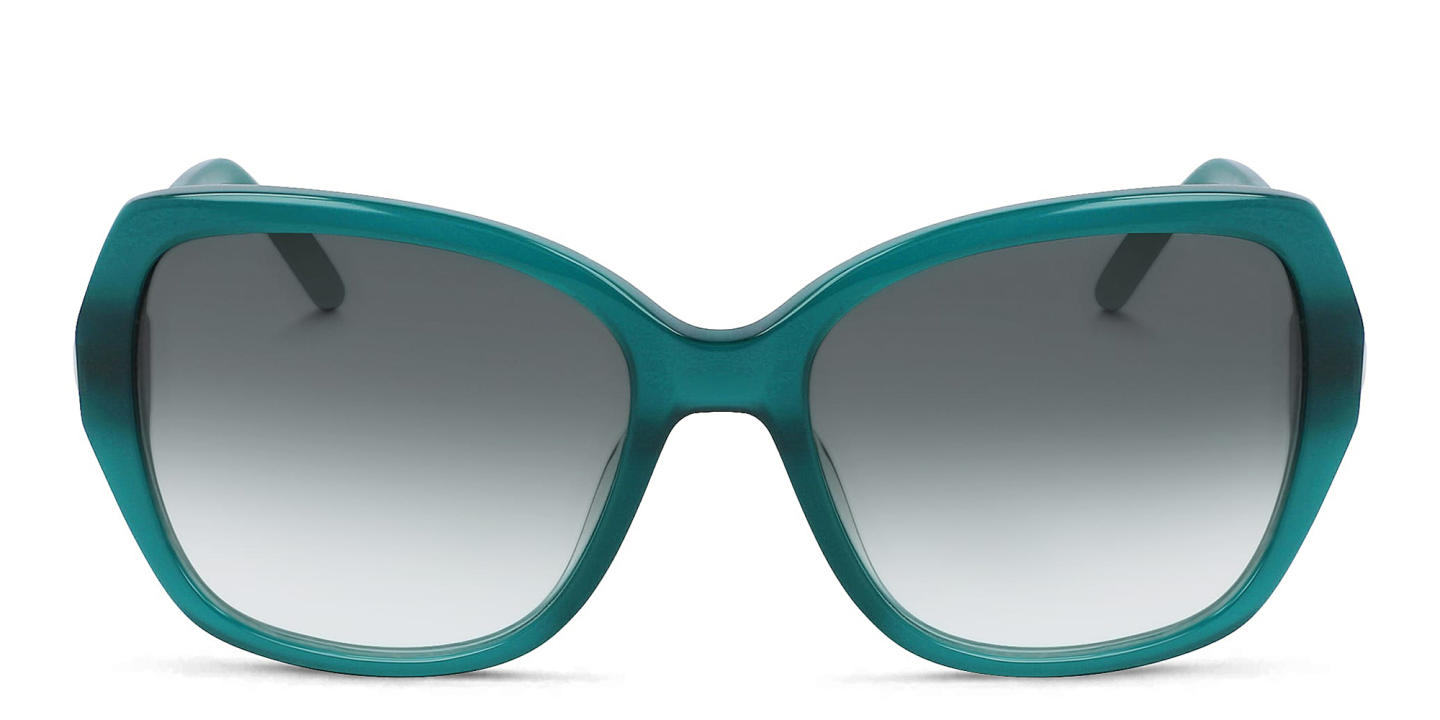Shop Calvin Klein Square Sunglasses in Green online.