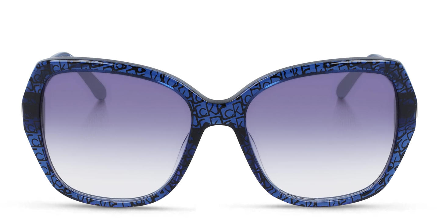 Calvin Klein Square Sunglasses in Blue – Product Photo 0