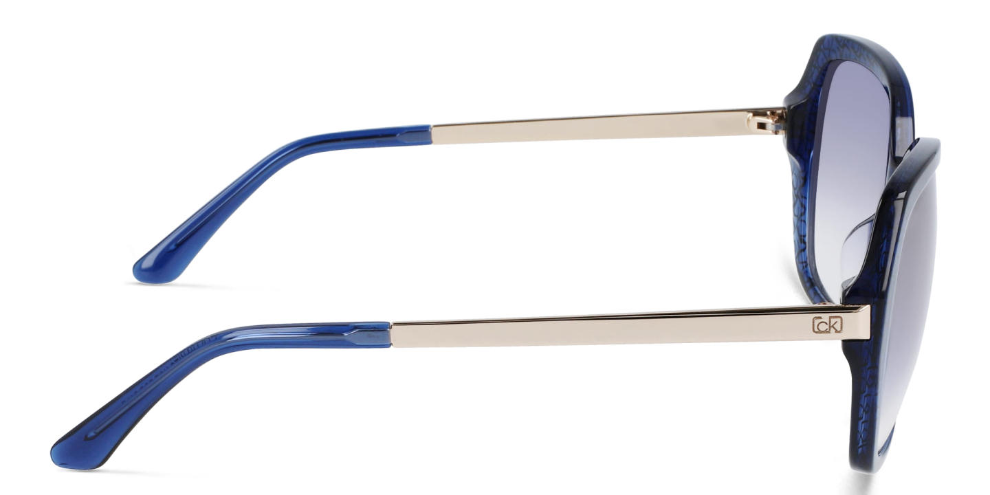 Calvin Klein Square Sunglasses in Blue – Product Photo 2