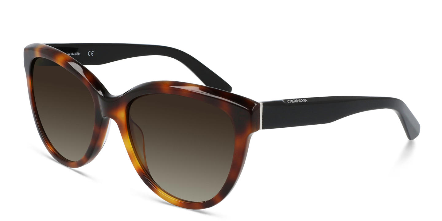 Calvin Klein Cat-Eye Sunglasses in Tortoise – Product Photo 1