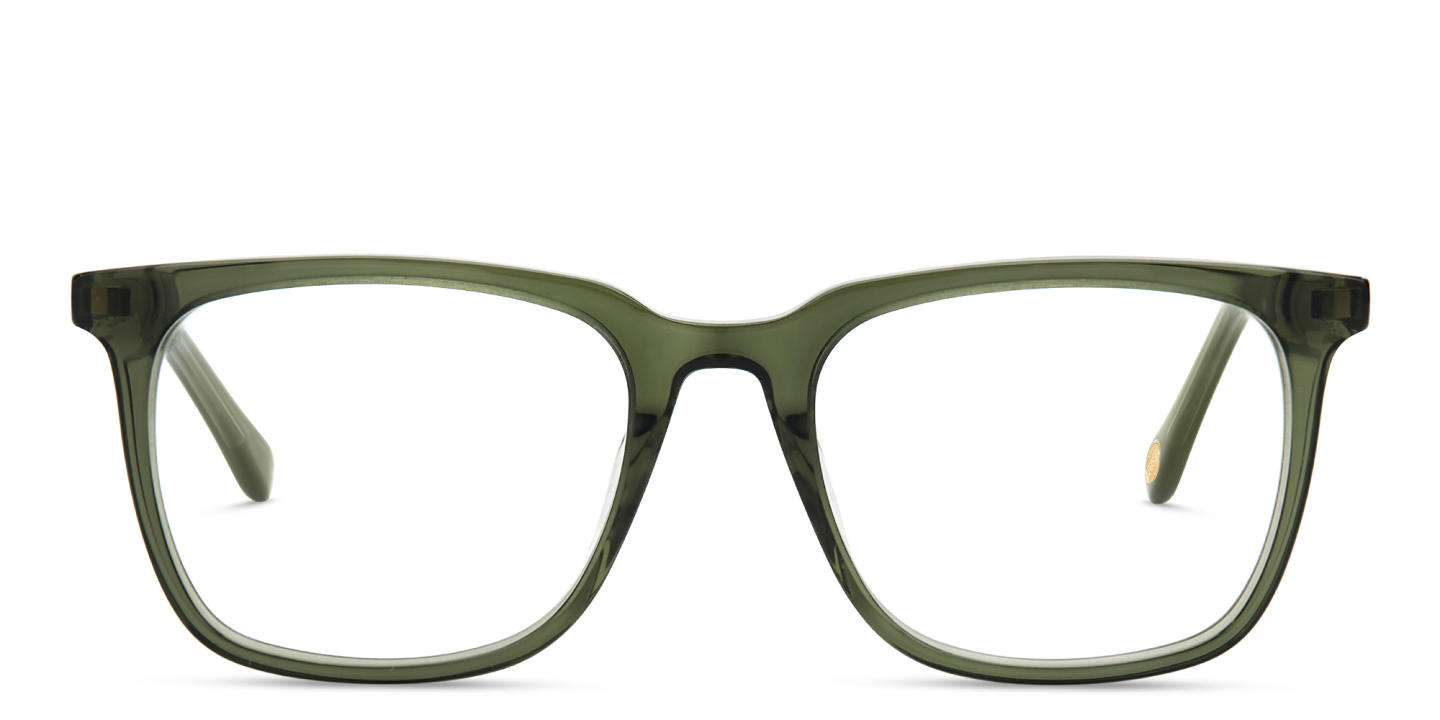 Fossil Square Eyeglasses in Green – Product Photo 0