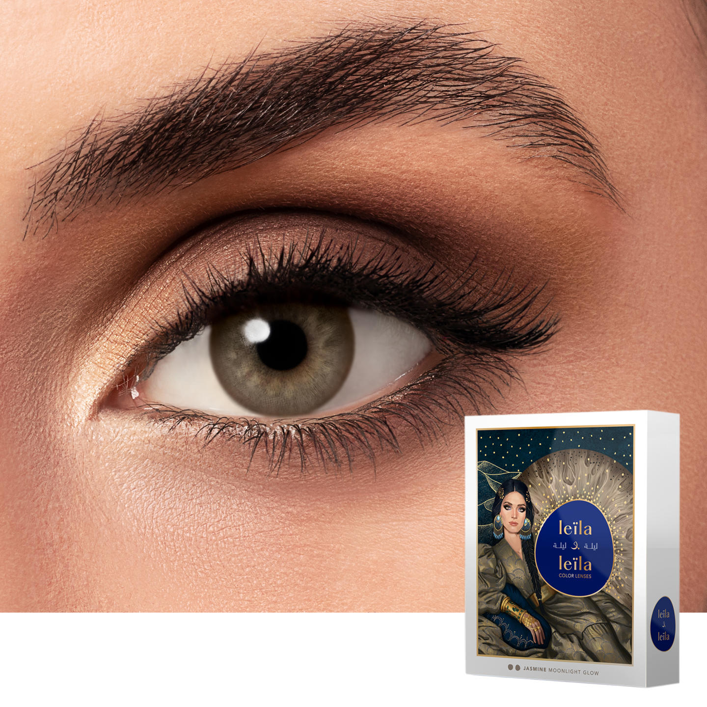 LEILA & LEILA Monthly Color Contact Lenses in Jasmine Moonlight Glow – Product Photo 0