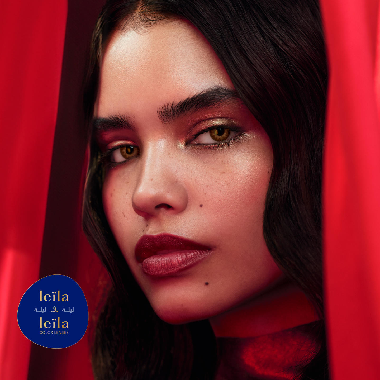 LEILA & LEILA Monthly Color Contact Lenses in Morgiana Passion Brown – Product Photo 1