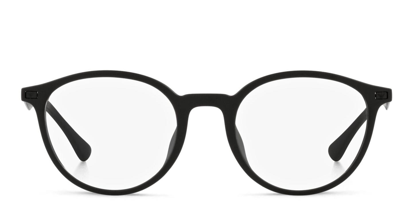 Emporio Armani Round Eyeglasses in Black – Product Photo 0
