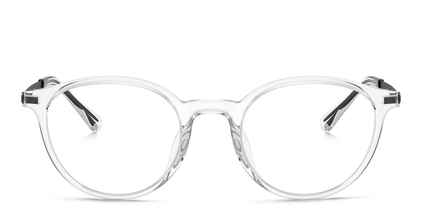 Emporio Armani Round Eyeglasses in Clear – Product Photo 0