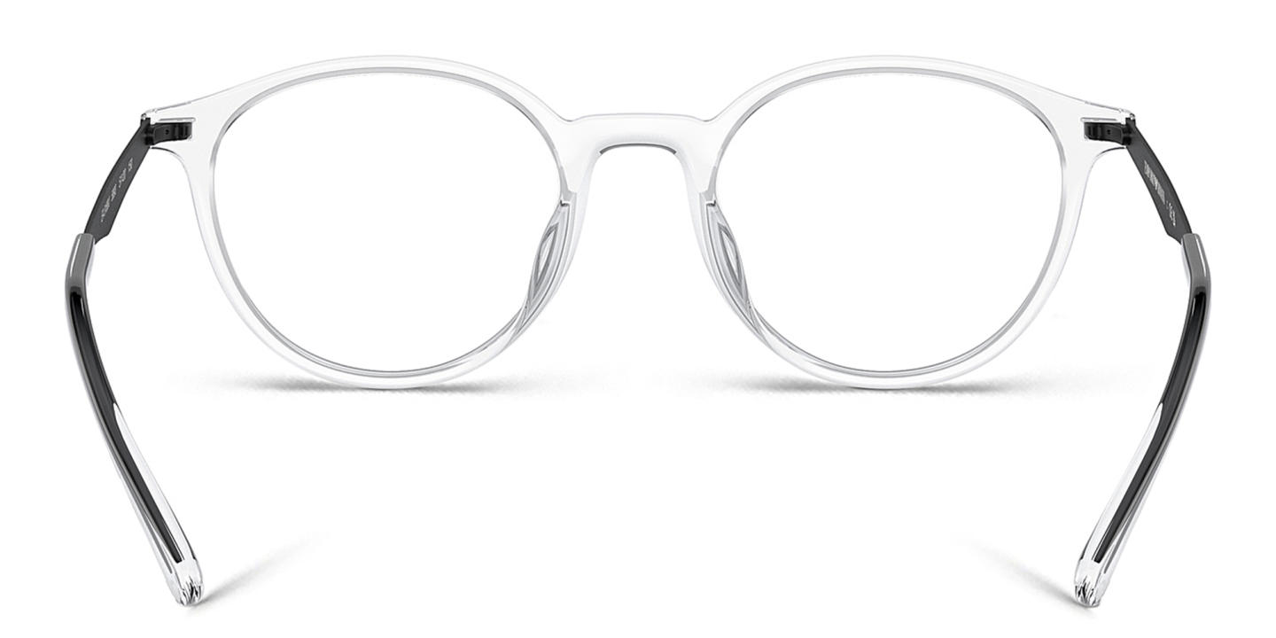 Emporio Armani Round Eyeglasses in Clear – Product Photo 3