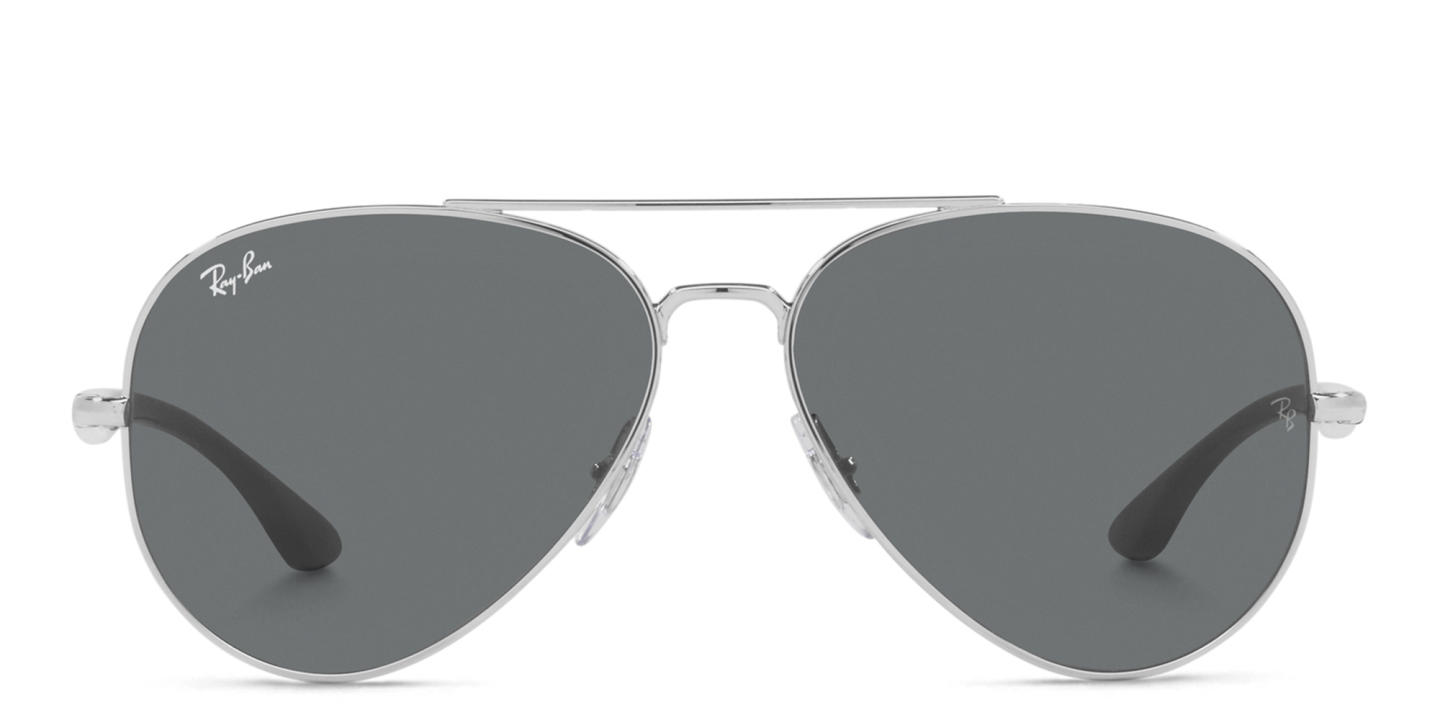 Ray-Ban Unisex Aviator Sunglasses in Silver – Product Photo 0