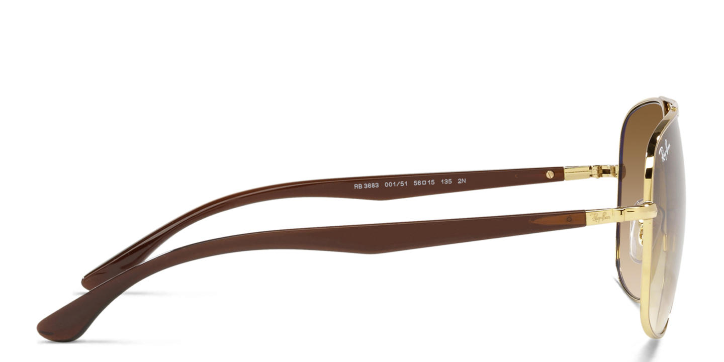 Shop Ray-Ban Unisex Square Sunglasses in Gold online.