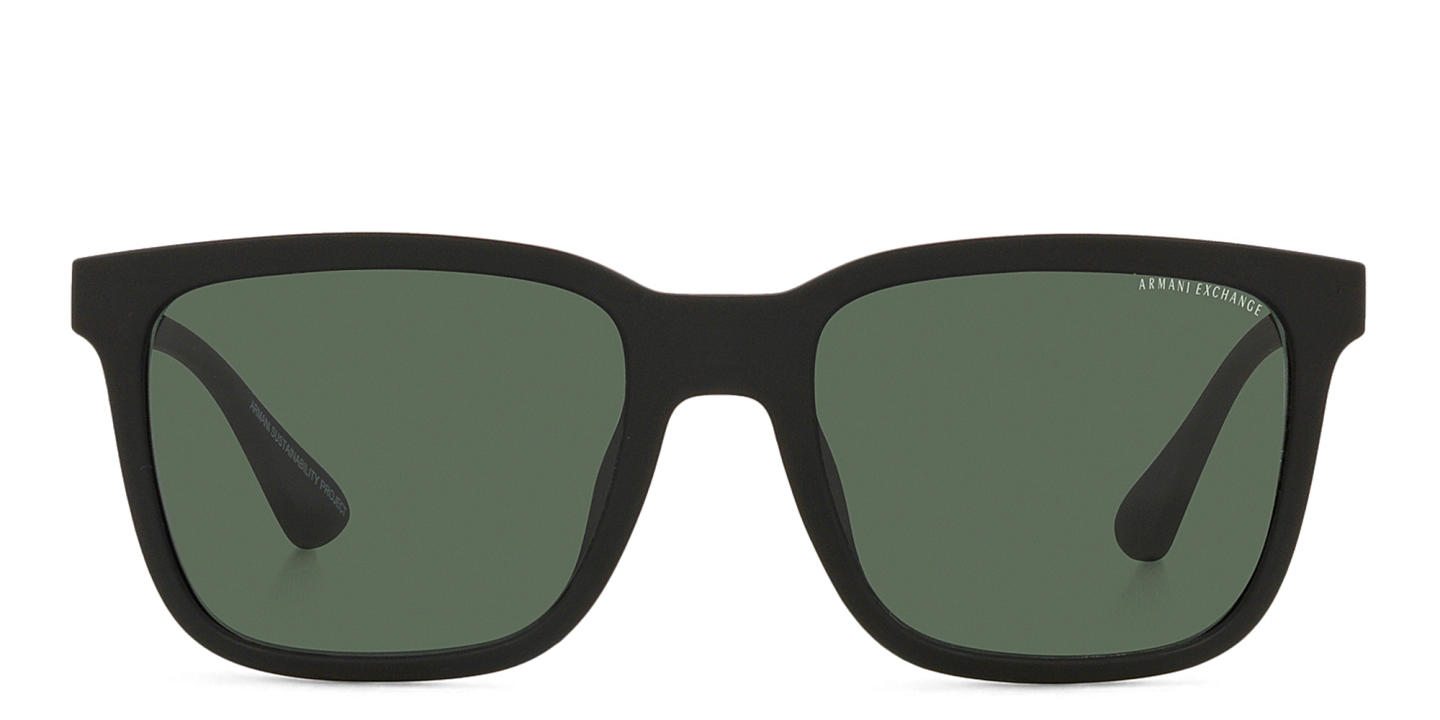 Armani Exchange Rectangle Sunglasses in Black – Product Photo 0