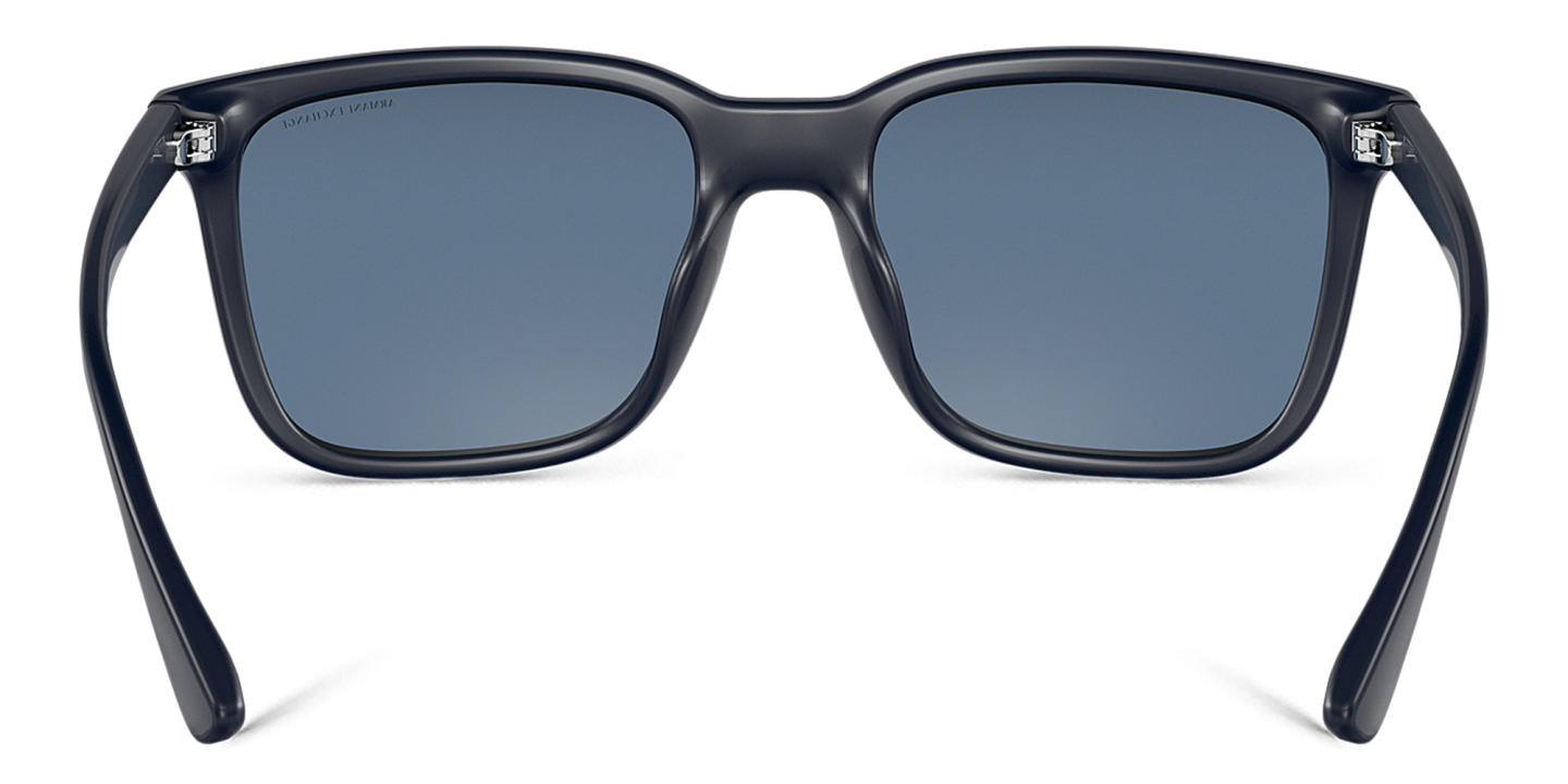 Armani Exchange Logo-Print Rectangle Sunglasses in Blue – Product Photo 3