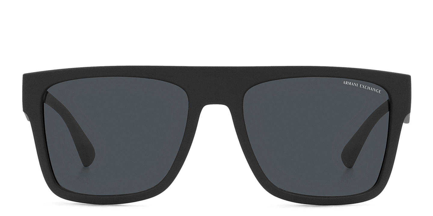 Armani Exchange A|X Logo Rectangle Sunglasses in Black – Product Photo 0