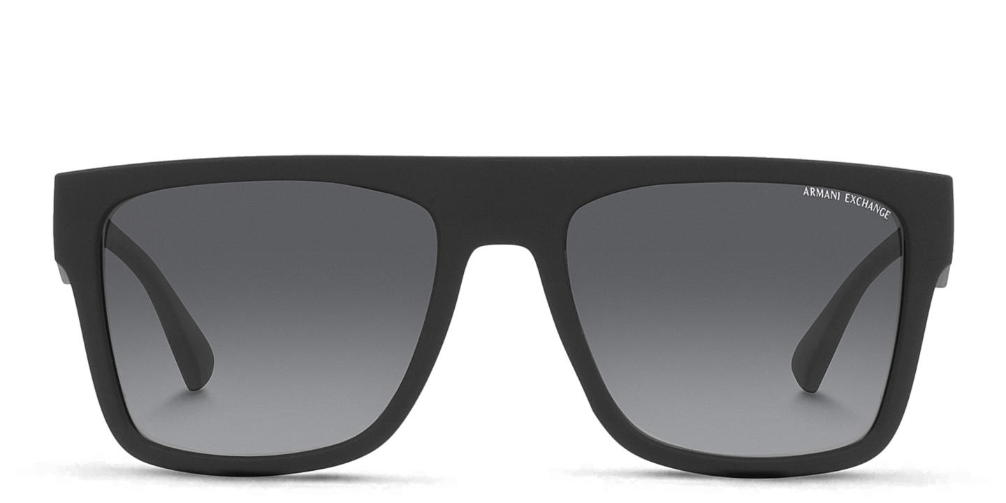 Armani Exchange Rectangle Sunglasses in Black – Product Photo 0