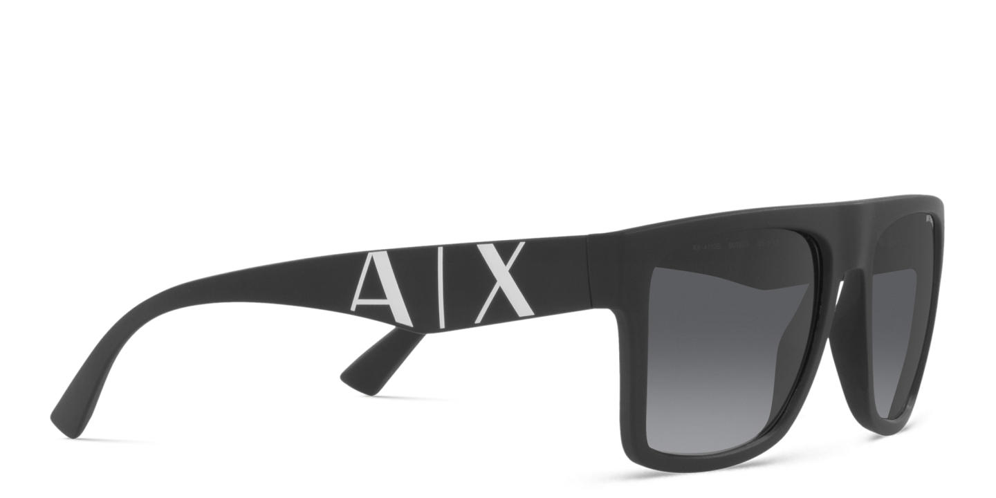 Armani Exchange Rectangle Sunglasses in Black – Product Photo 3