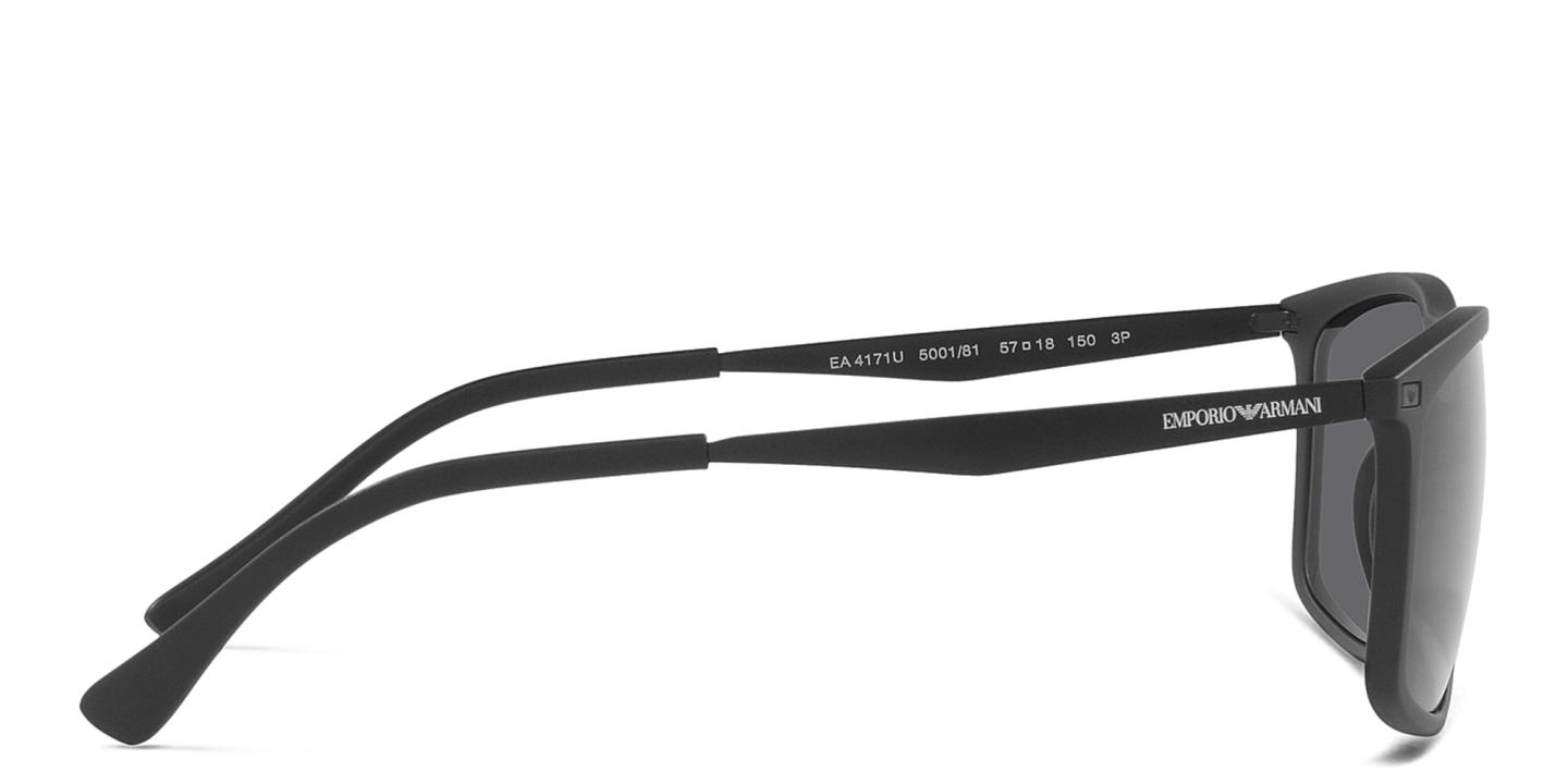 Emporio Armani Rectangle Sunglasses in Matte Black – Product Photo 2