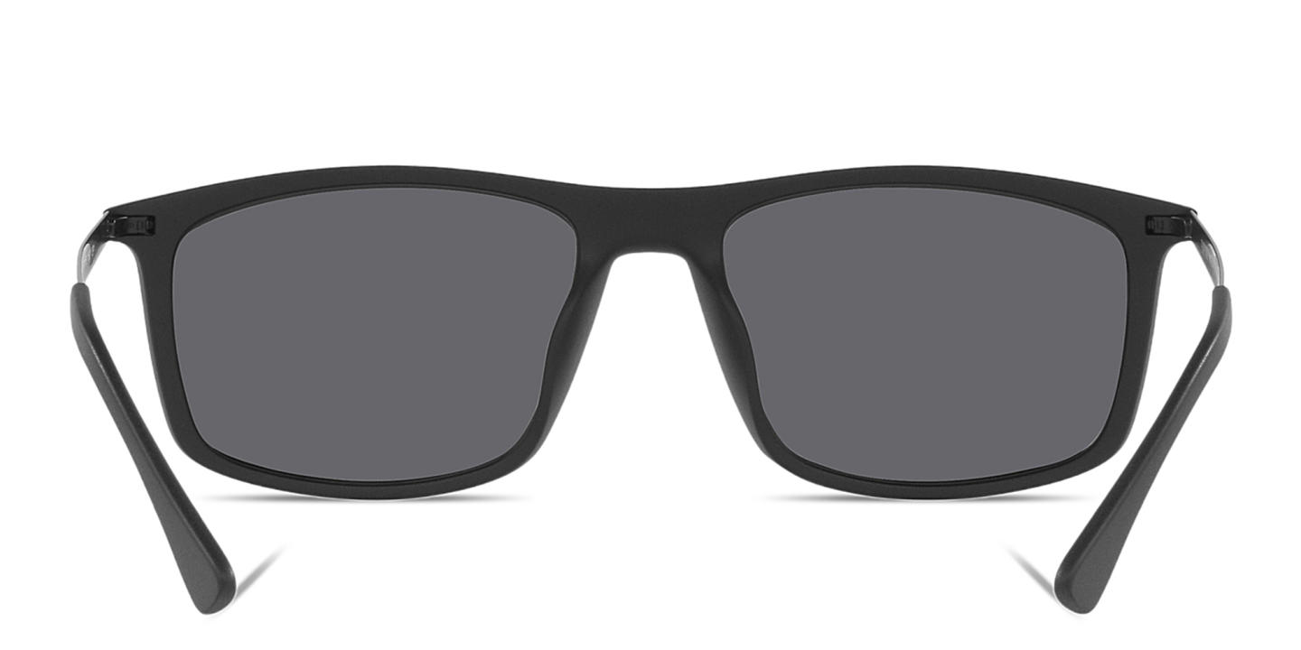 Emporio Armani Rectangle Sunglasses in Matte Black – Product Photo 3