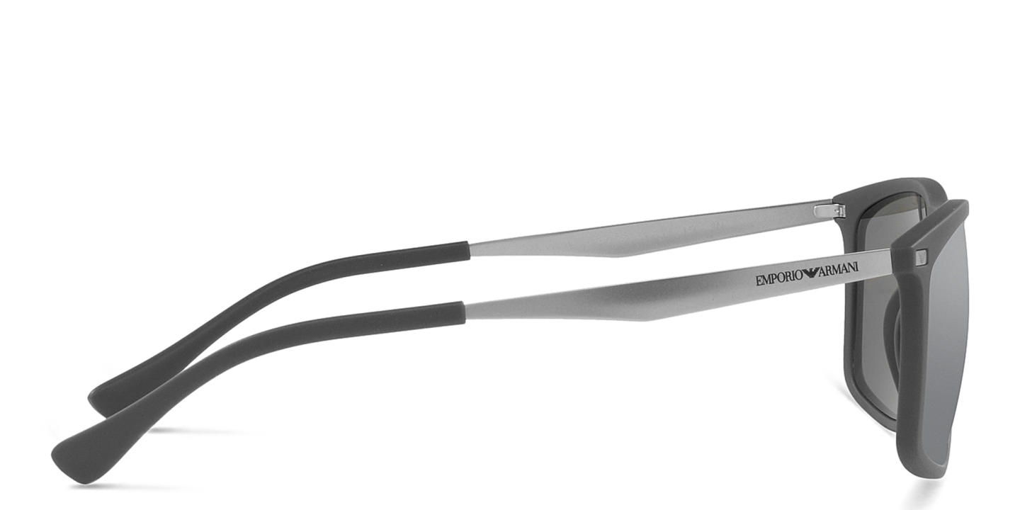 Emporio Armani Rectangle Sunglasses in Matte Grey – Product Photo 2