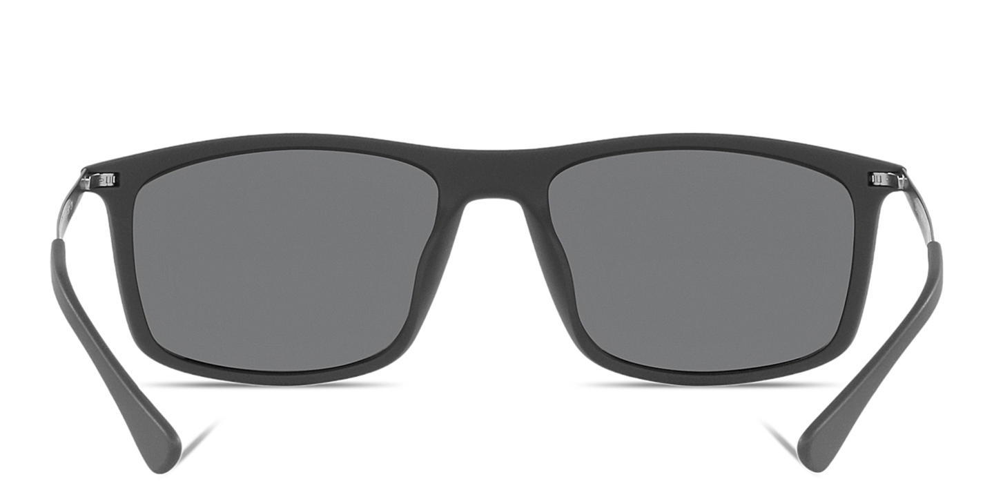 Emporio Armani Rectangle Sunglasses in Matte Grey – Product Photo 3