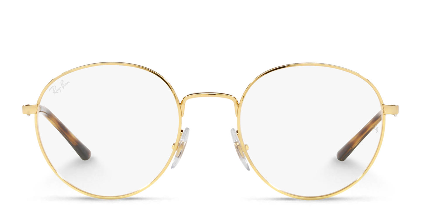 Ray-Ban Unisex Round Eyeglasses in Gold – Product Photo 0