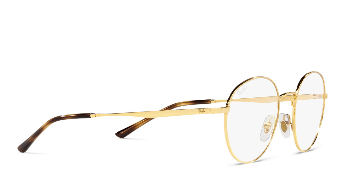Ray-Ban Unisex Round Eyeglasses in Gold – Product Photo 3