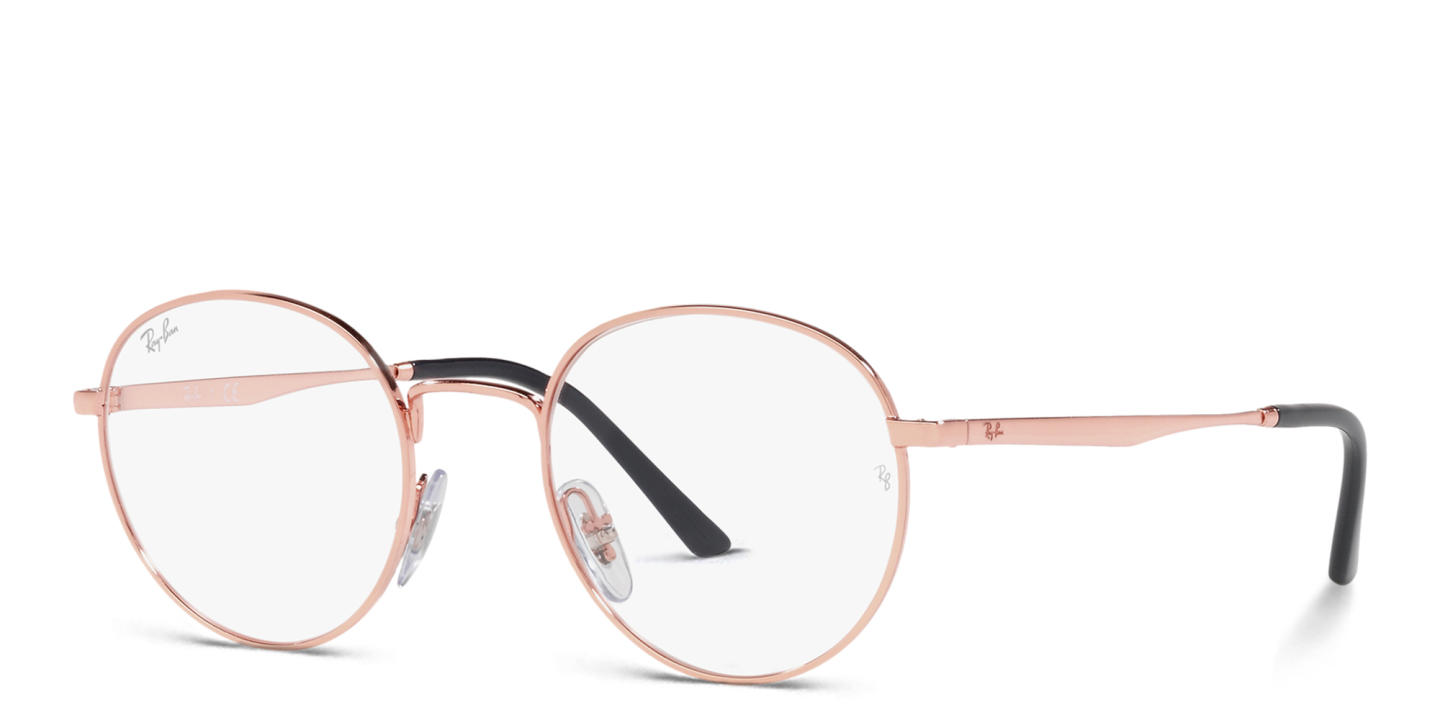 Ray-Ban Unisex Round Eyeglasses in Rose Gold – Product Photo 1