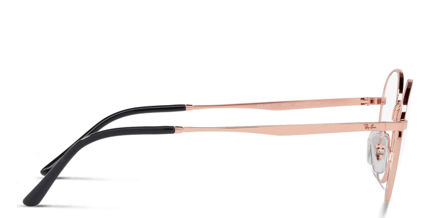 Ray-Ban Optics Unisex Round Eyeglasses in Pink Gold – Product Photo 2