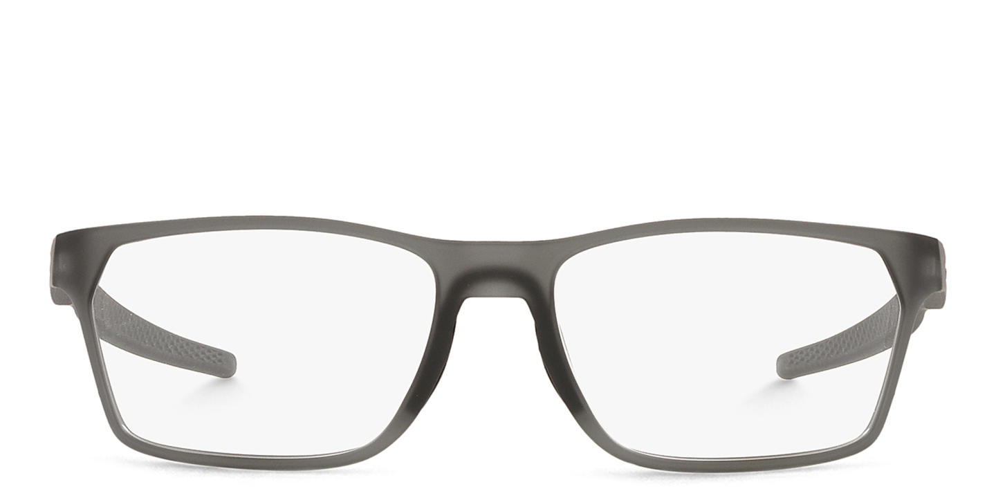 Oakley Hex Jector Wide Rectangle Eyeglasses in Satin Grey Smoke – Product Photo 0