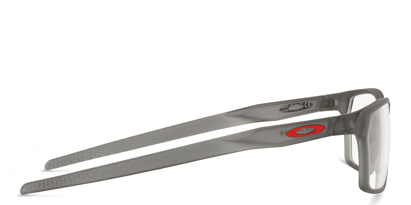 Oakley Hex Jector Wide Rectangle Eyeglasses in Satin Grey Smoke – Product Photo 2