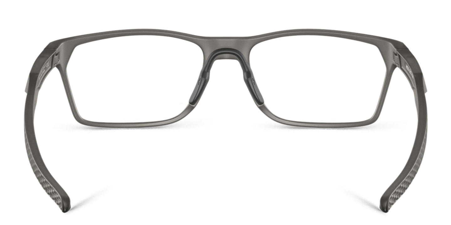 Oakley Hex Jector Wide Rectangle Eyeglasses in Satin Grey Smoke – Product Photo 3