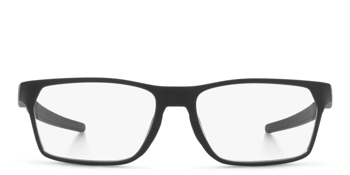 Oakley Wide Rectangle Eyeglasses in Rubber Black – Product Photo 0