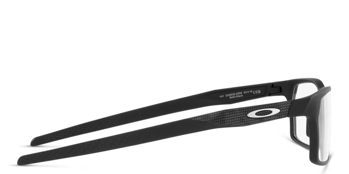 Oakley Wide Rectangle Eyeglasses in Rubber Black – Product Photo 2