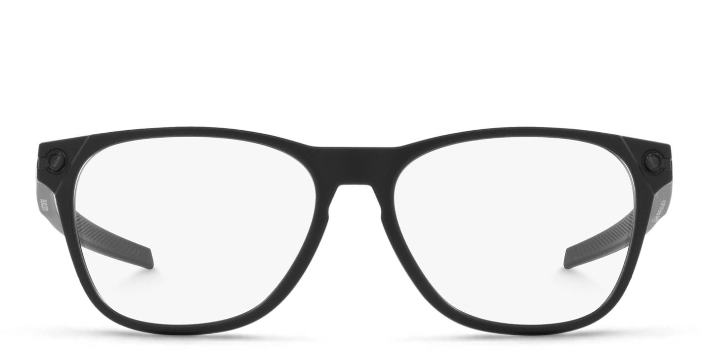 Shop Oakley Ojector Wide Square Eyeglasses in Satin Black online.