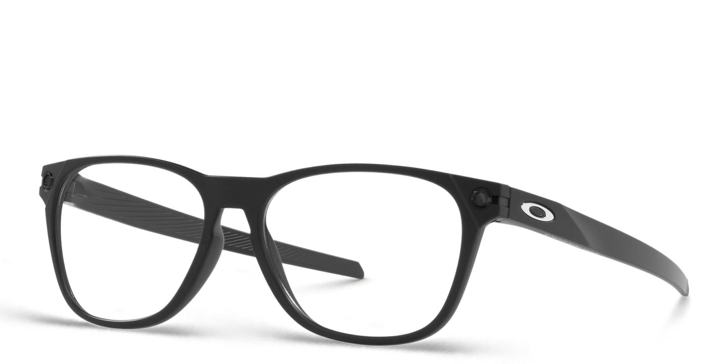 Shop Oakley Ojector Wide Square Eyeglasses in Satin Black online.