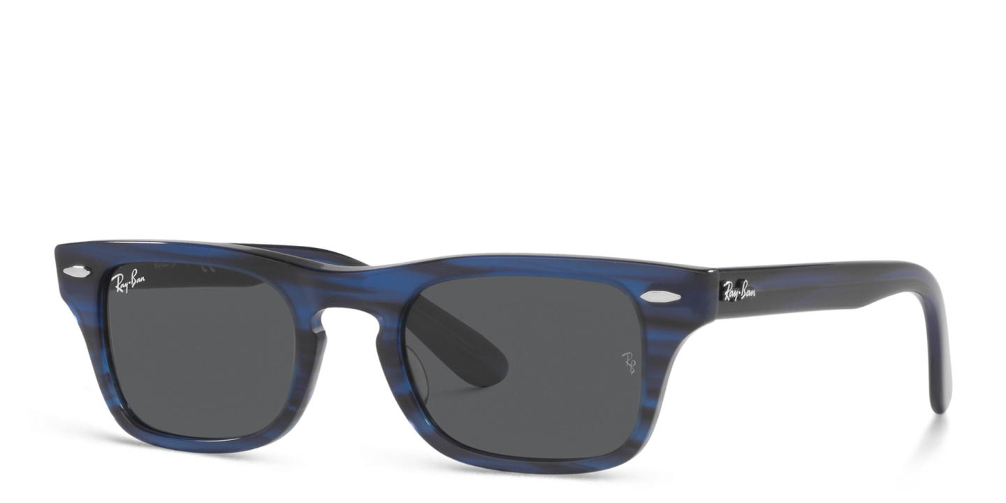Ray-Ban Junior Kids Rectangle Sunglasses in Striped Blue – Product Photo 1