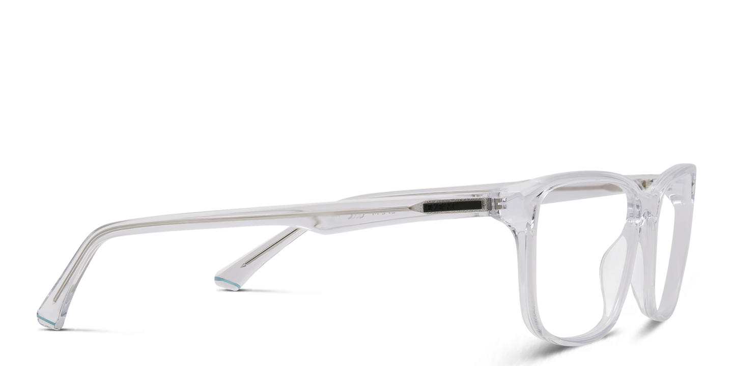 EYE'M Wide Rectangle Eyeglasses in Clear – Product Photo 3