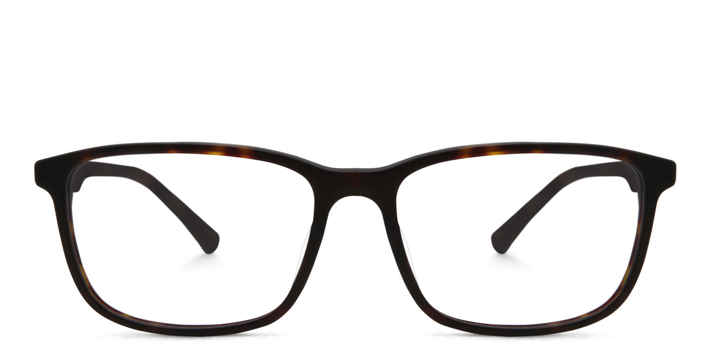 EYE'M Wide Rectangle Eyeglasses in Havana – Product Photo 0