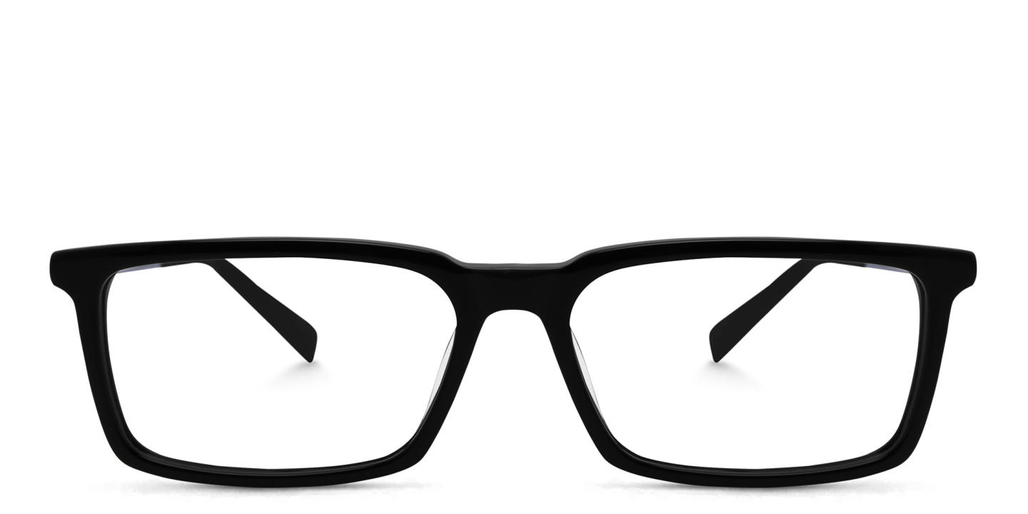 EYE'M Rectangle Eyeglasses in Black & Blue – Product Photo 0
