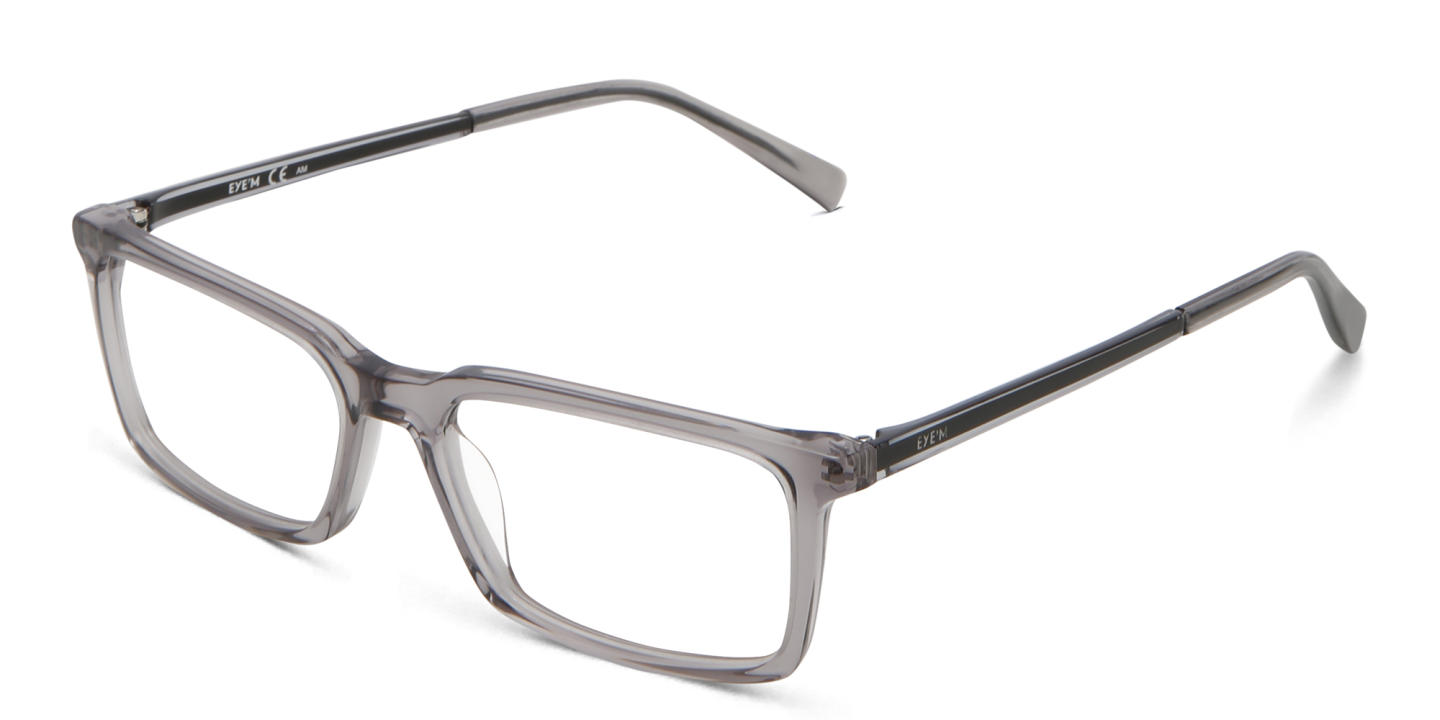 EYE'M Rectangle Eyeglasses in Grey – Product Photo 2